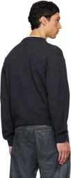 We11done Gray Cross Necklace Sweater