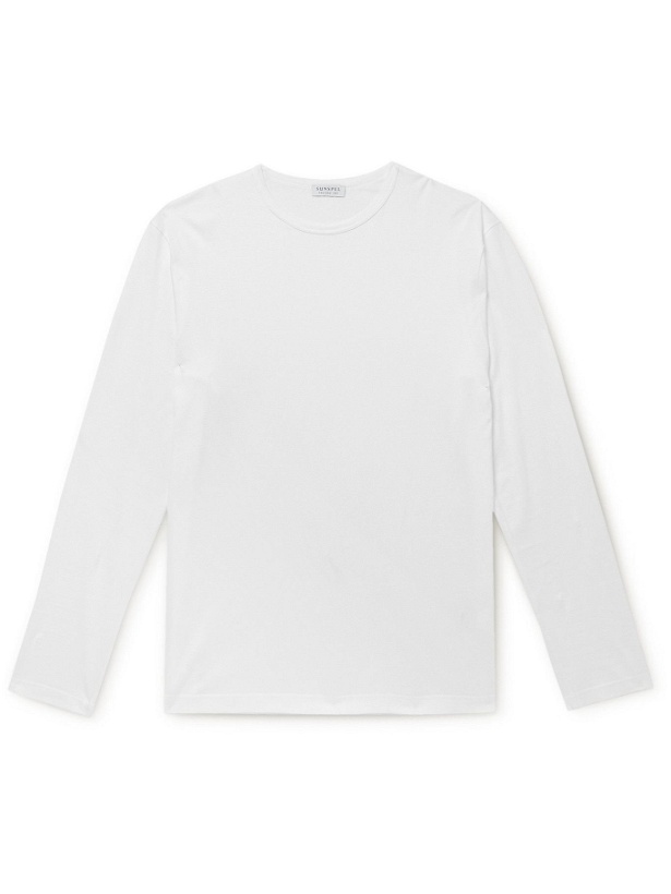 Photo: SUNSPEL - Pima Cotton-Jersey T-Shirt - White