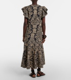Ulla Johnson Clarisse printed cotton poplin midi skirt