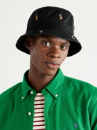 Polo Ralph Lauren - Loft Logo-Embroidered Cotton-Twill Bucket Hat - Black