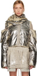 Rick Owens DRKSHDW Silver Concordians Convertible Jacket