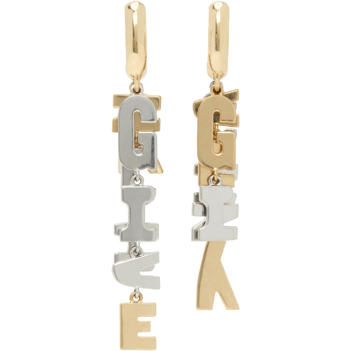 Givenchy 'Givenchy Letters' Asymmetric Earrings