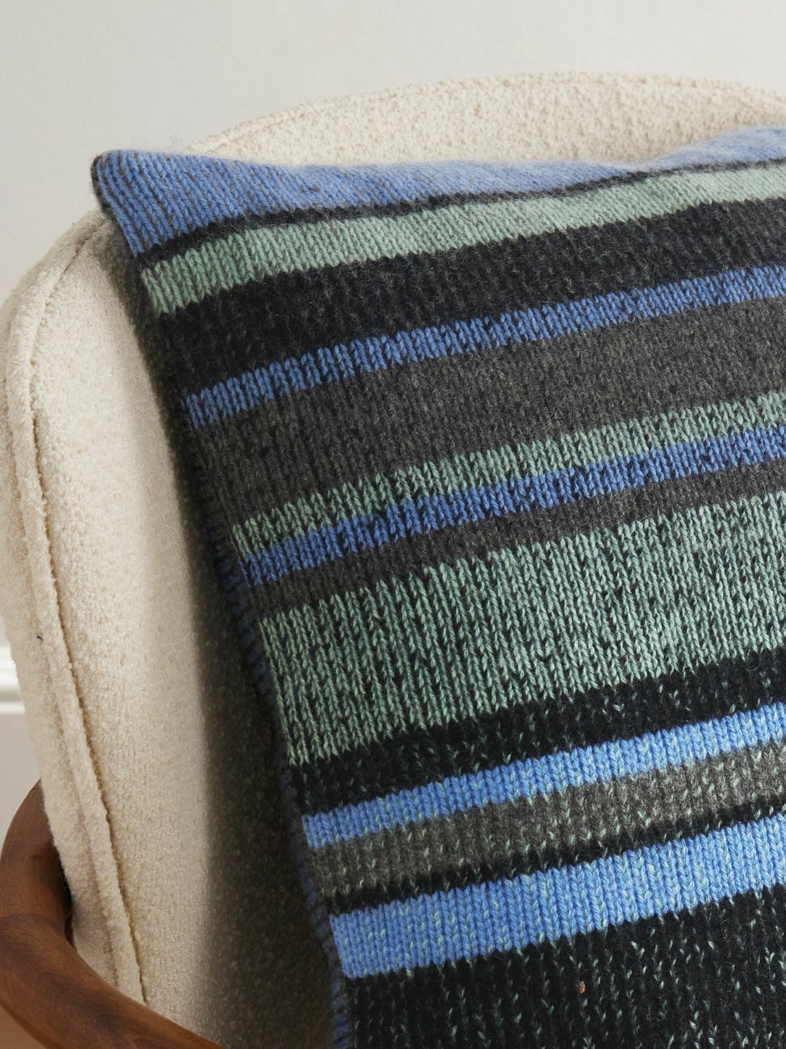 The Elder Statesman - Striped Cashmere Pillow