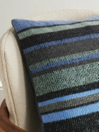 The Elder Statesman - Striped Cashmere Pillow