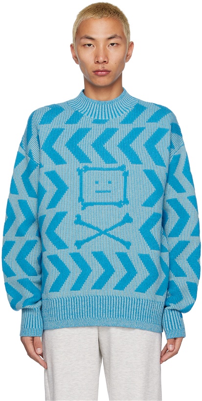 Photo: Acne Studios Blue Pattern Sweater