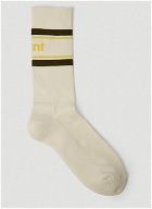 Bonah Logo Jacquard Socks in Cream