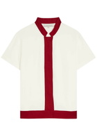 Liberowe Hana Contrasting-trim Woven Shirt White