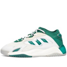 Adidas Men's Streetball II Sneakers in White/Dark Green/Ecru Tint