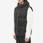 Gucci Men's GG Jaquard Hooded Down Vest in Black