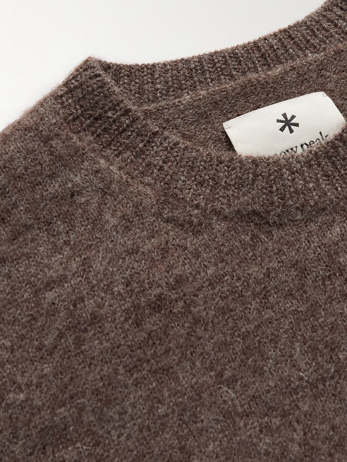 Snow Peak - Shetland Wool Sweater - Brown Snow Peak