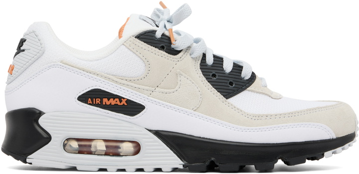 Photo: Nike White & Black Air Max 90 Sneakers