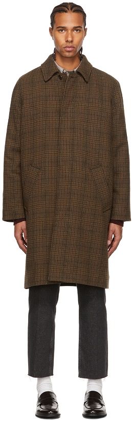 Photo: A.P.C. Brown Wool Tweed Mac Coat