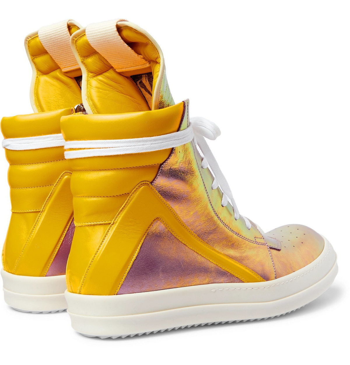 Rick Owens: Yellow Geobasket Sneakers