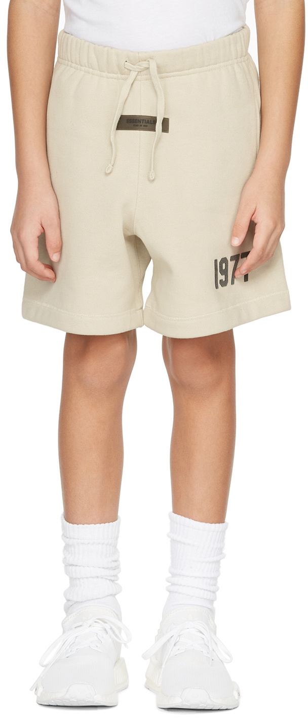 Essentials Kids Beige '1977' Shorts Essentials