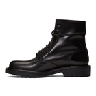 Dries Van Noten Black Lace-Up Combat Boots