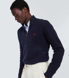 Polo Ralph Lauren Cable-knit wool and cashmere half-zip sweater