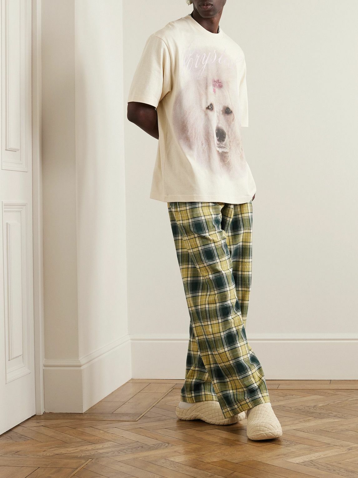 Acne Studios Preben Wide-Leg Checked Cotton-Flannel Drawstring