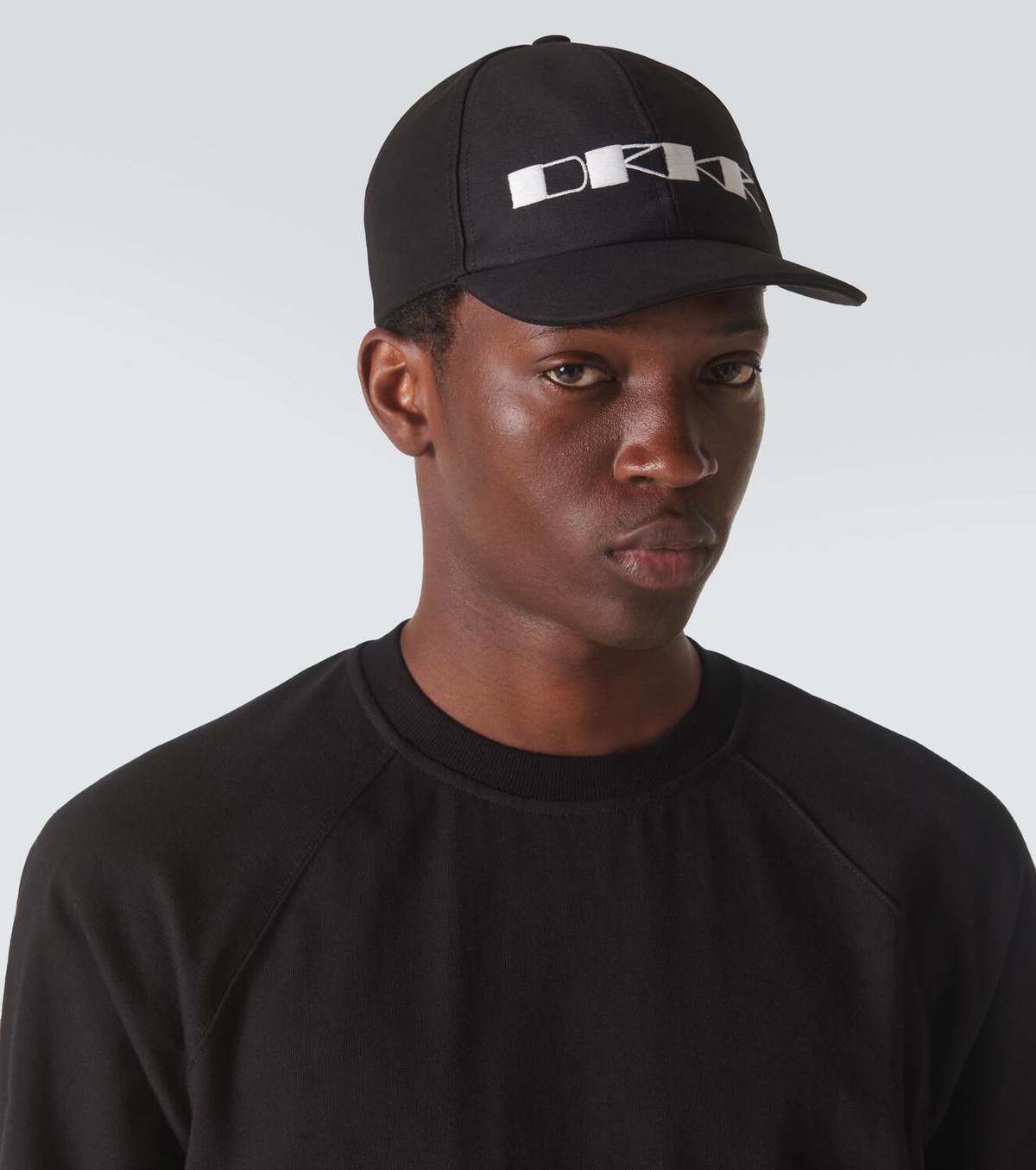 DRKSHDW by Rick Owens Logo cotton canvas baseball cap Rick Owens