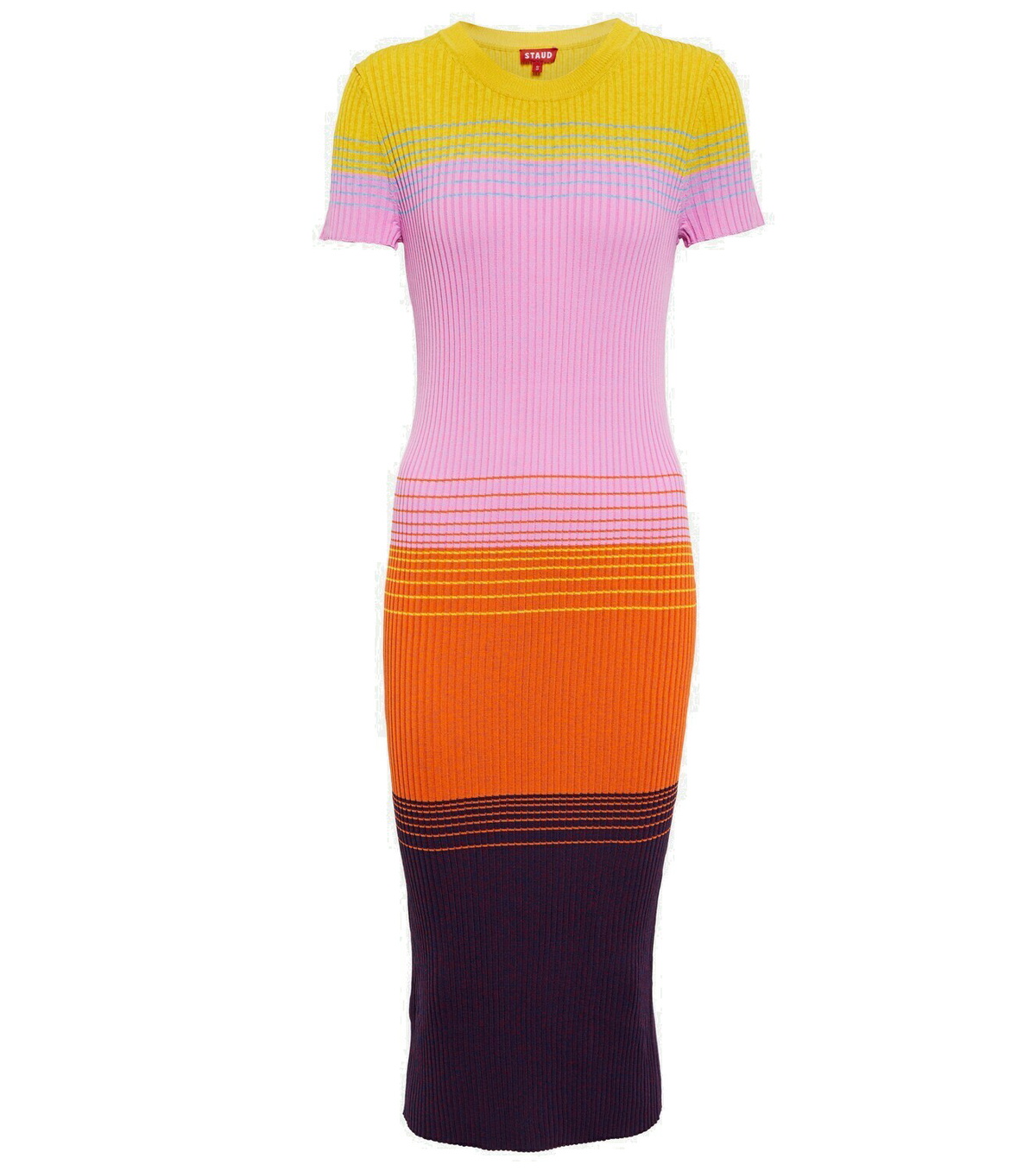 Staud Colleen Navy Tie Dye Dress main image 0