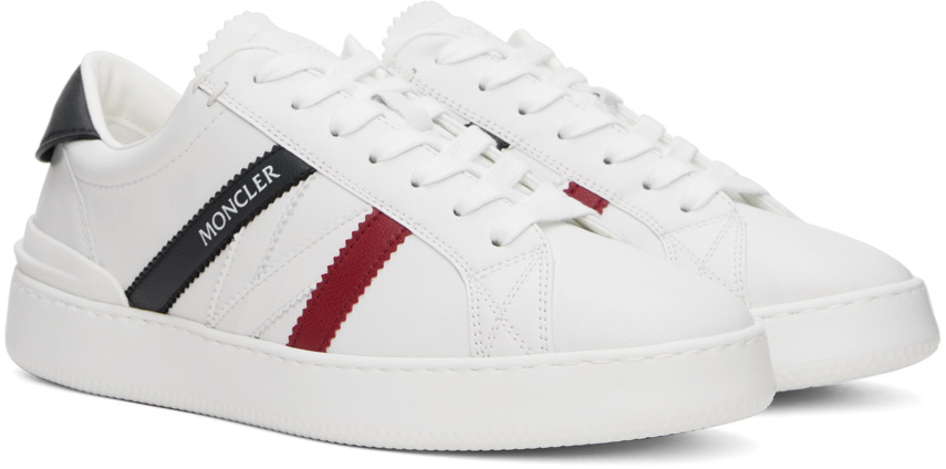 スニーカー Moncler White Monaco M Sneakers Optical White Monaco M Leather Sneakers - Sneakers for Men