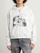 Enfants Riches Déprimés - I Still Have Hope Printed Cotton-Jersey Zip-Up Hoodie - Neutrals