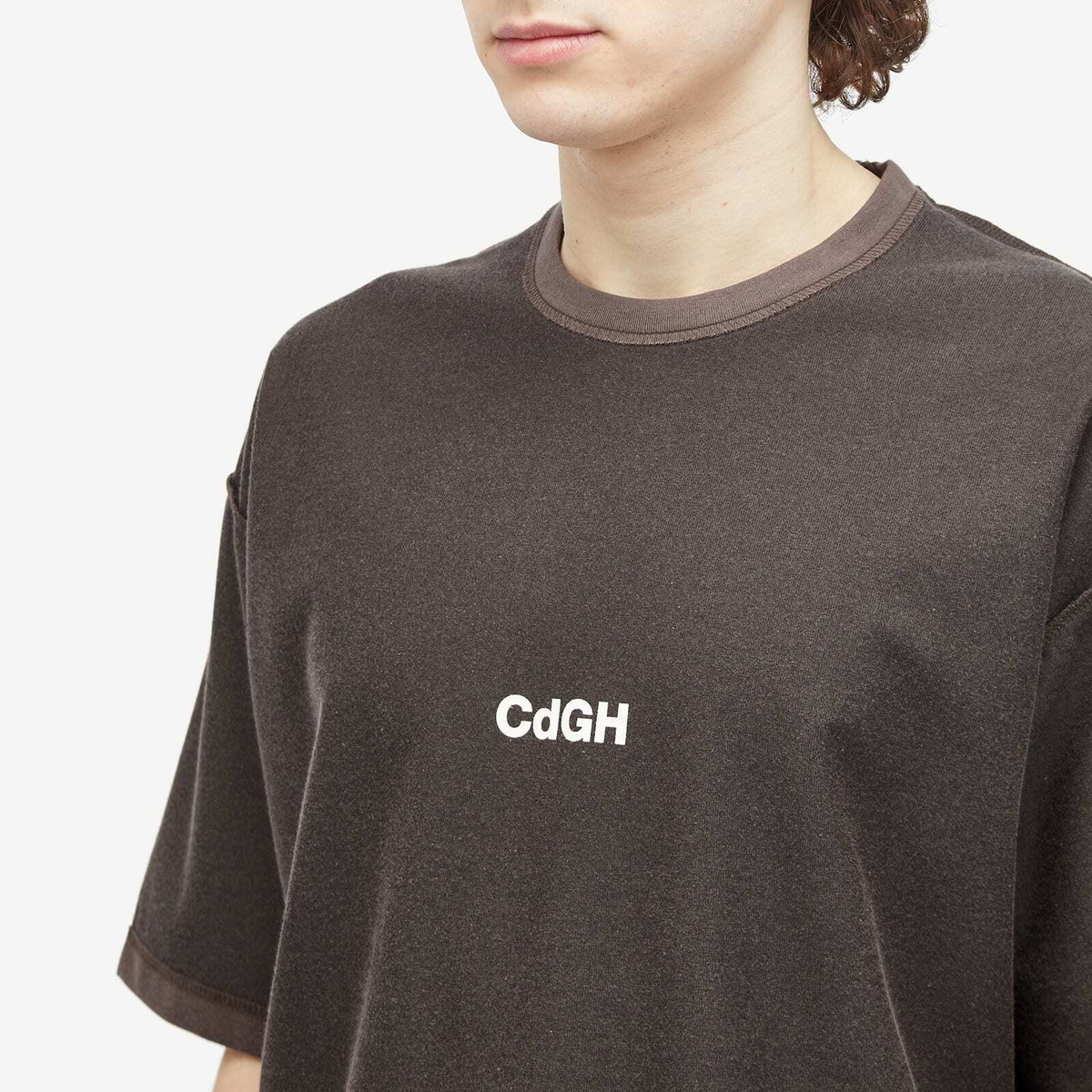 Comme des Garçons Homme Men's CdGH Double Faced T-Shirt in Brown