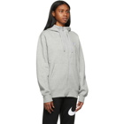 Nike Grey Sportswear Club Zip-Up Hoodie