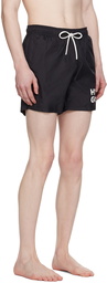 Hugo Black Printed Swim Shorts