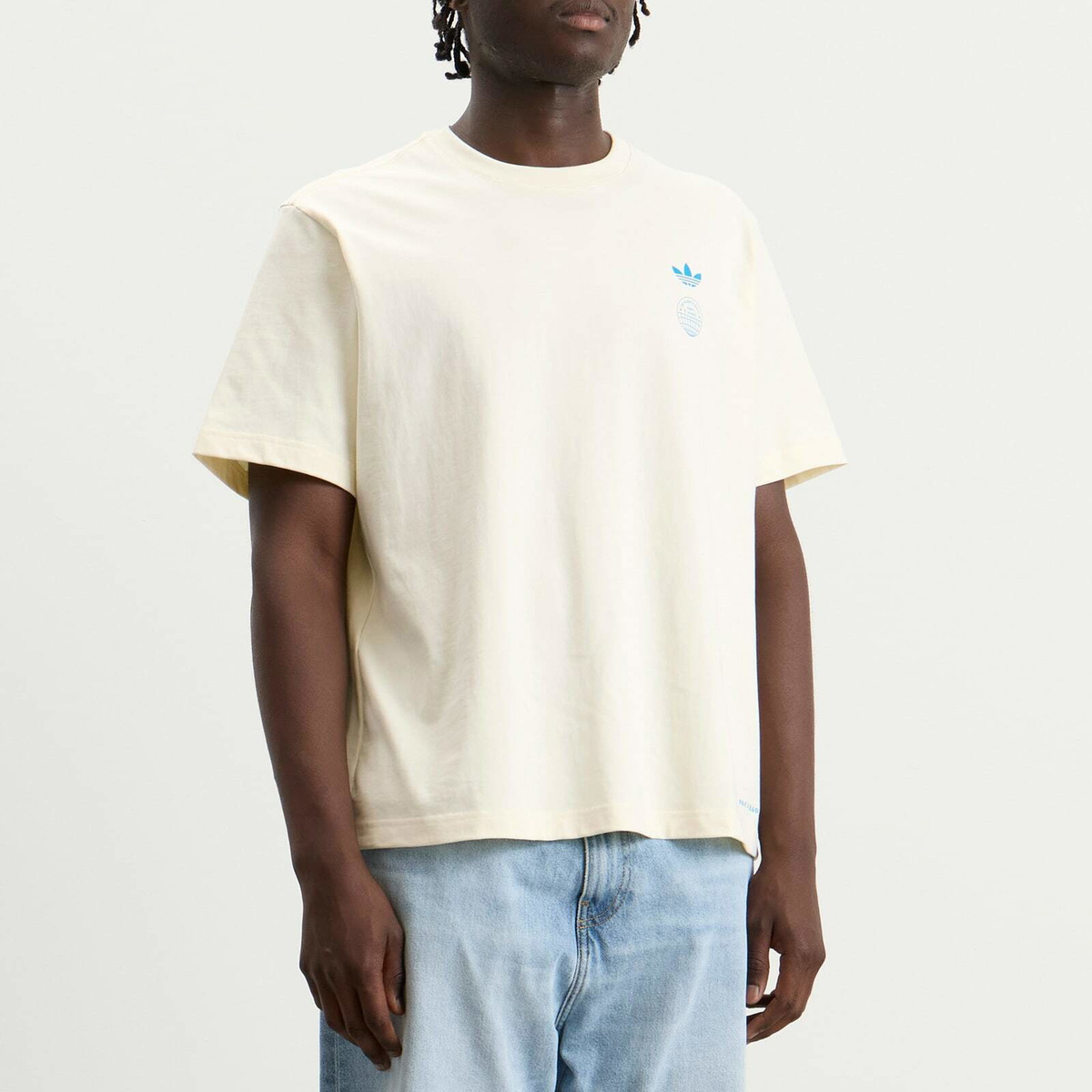 Adidas Men's x Bad Bunny Paris Tour Merch T-Shirt in Cream White