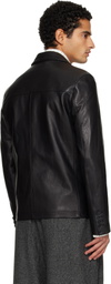 TONYWACK Black Vegetable Tanned Lamb Leather Jacket