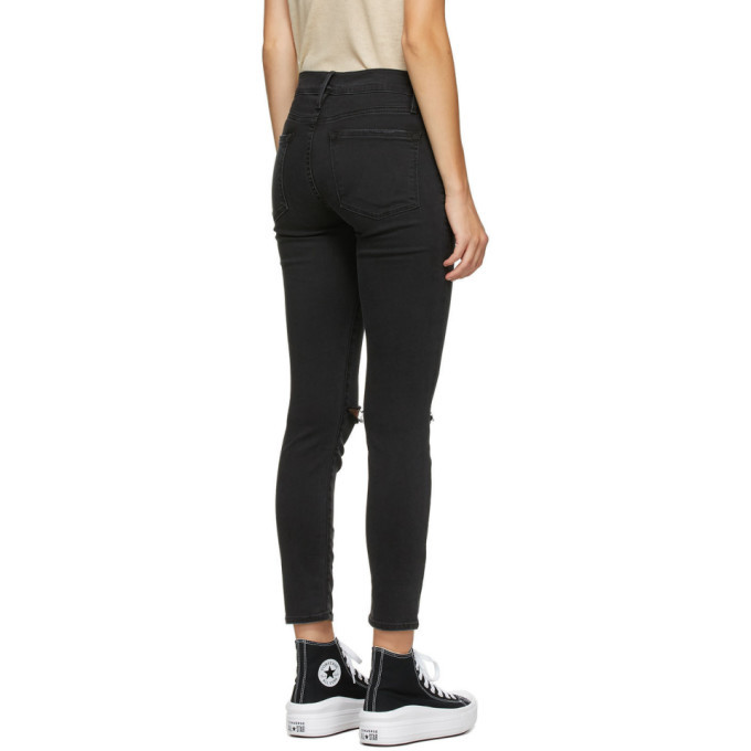 Frame le skinny de jeanne best sale crop black