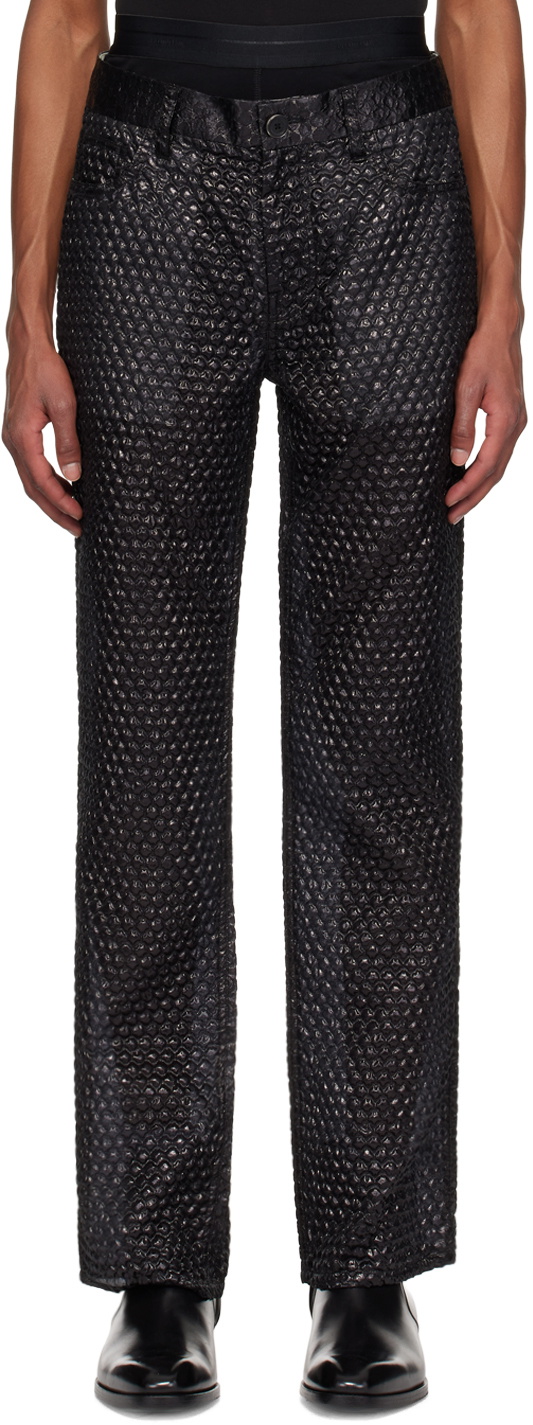 Helmut Lang Black Bubblewrap Worker Trousers