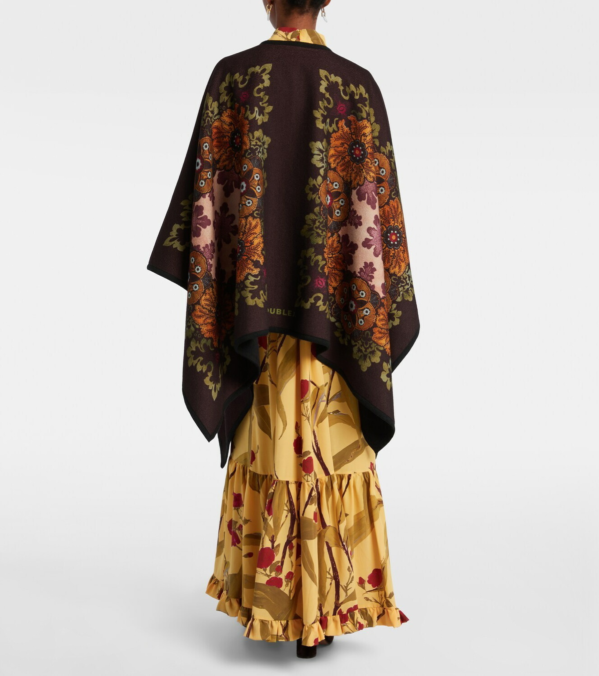 La DoubleJ Printed virgin wool poncho