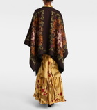 La DoubleJ Printed virgin wool poncho