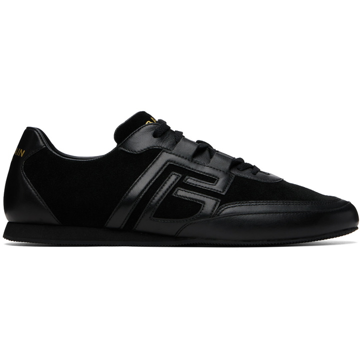 Photo: BALMAIN Black Calfskin Sneakers