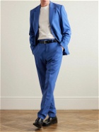 Theory - Lucas Ossendrijver Straight-Leg Stretch-Wool Suit Trousers - Blue