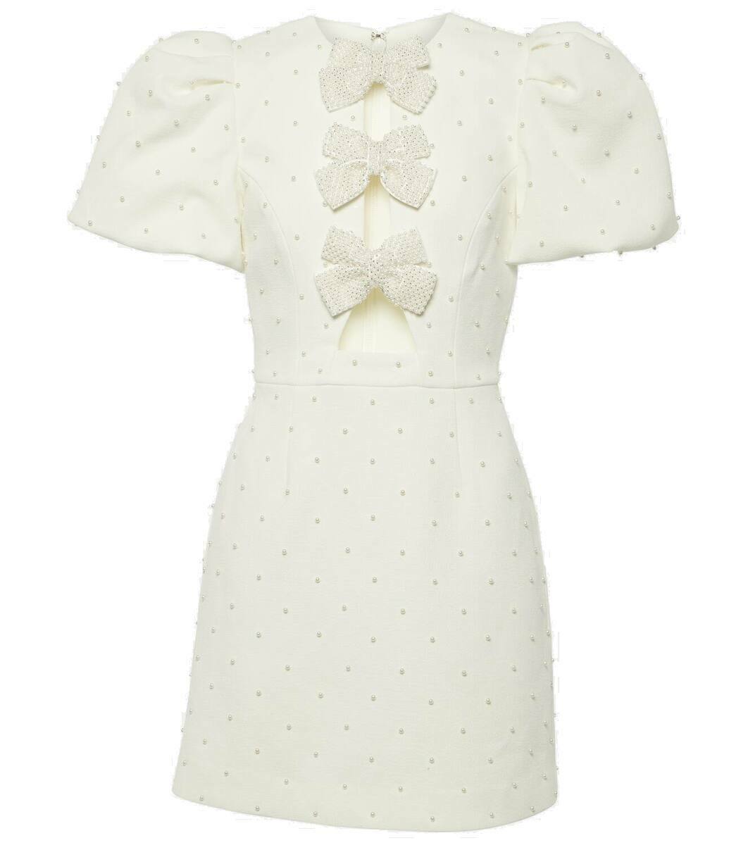 knee length dresses for ladies Aje Ophelia Lace Mini in Pastel Yellow – That Dress Hire main image 0
