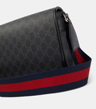 Gucci Leather-trimmed GG canvas crossbody bag