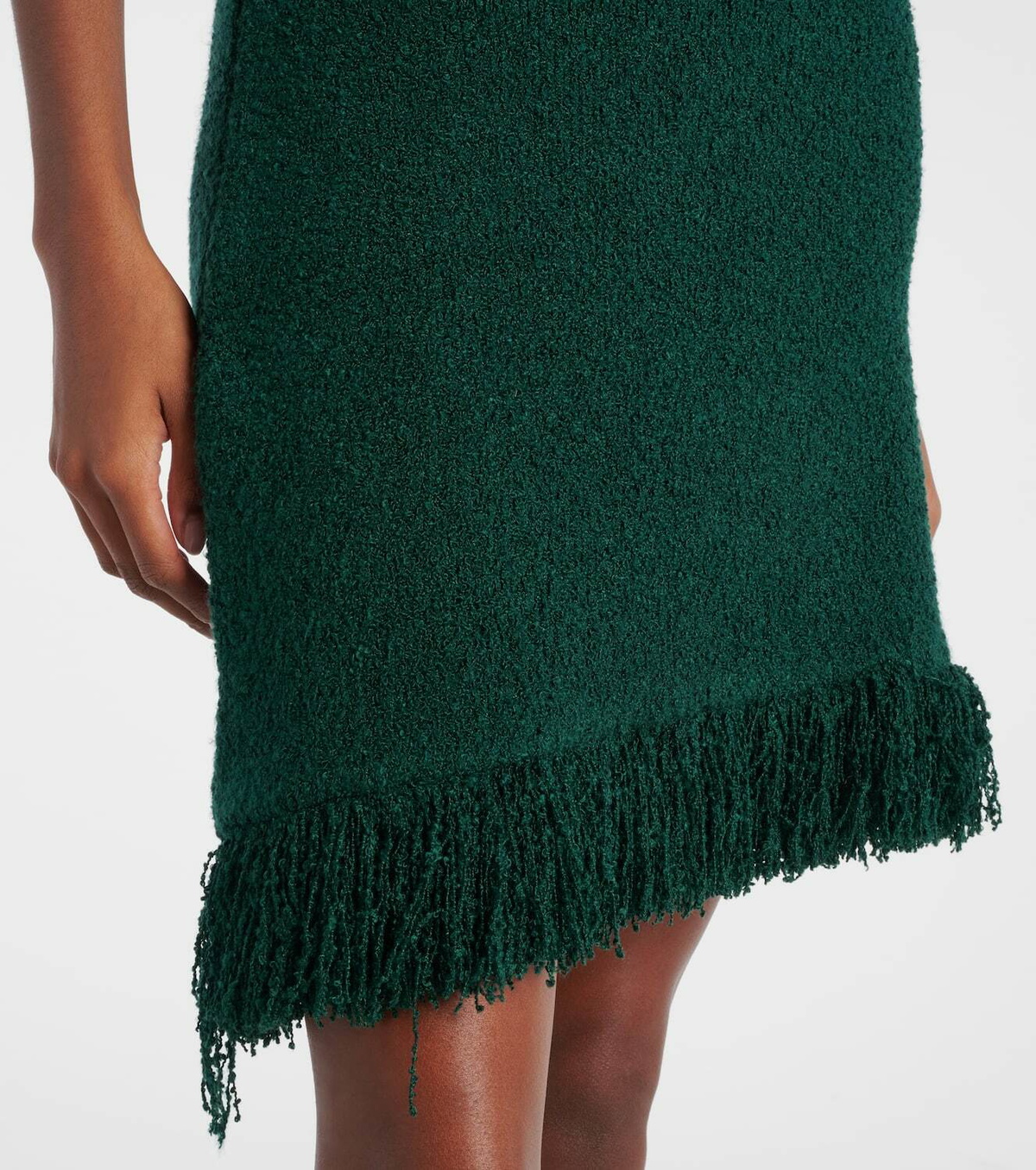 Ferragamo Fringed silk-blend minidress