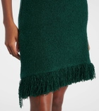 Ferragamo Fringed silk-blend minidress