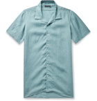 Thom Sweeney - Camp-Collar Linen Shirt - Blue