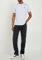 AN-Y1 Logo-embroidered Cotton T-shirt White