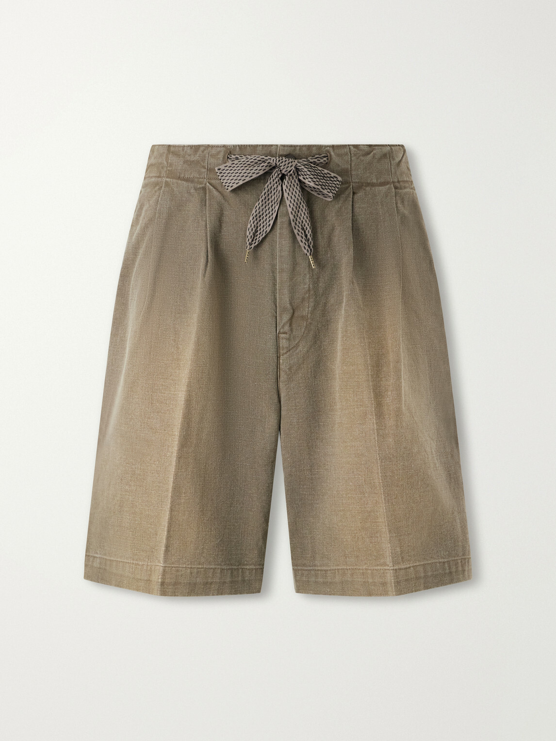 KAPITAL - Easy Straight-Leg Cotton-Canvas Shorts - Green