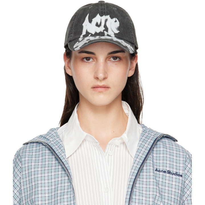 Photo: Acne Studios Gray Gothic Logo Cap