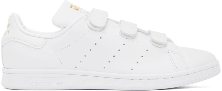 Photo: adidas Originals White & Gold Stan Smith Sneakers