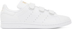 adidas Originals White & Gold Stan Smith Sneakers