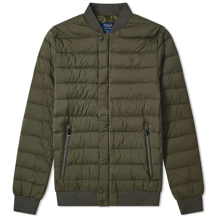 Photo: Polo Ralph Lauren Lightweight Down Bomber Jacket Expedition Olive