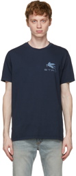 Etro Navy Logo Regular T-Shirt