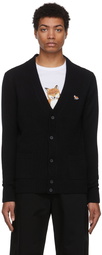 Maison Kitsuné Black Baby Fox Patch Cosy Cardigan