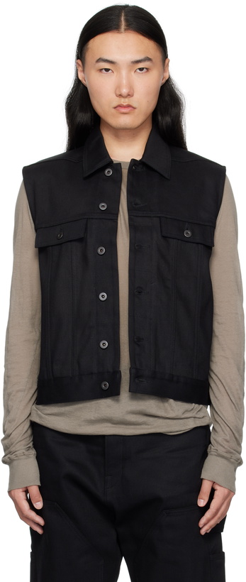 Photo: Rick Owens DRKSHDW Black Hollywood SL Trucker Denim Vest